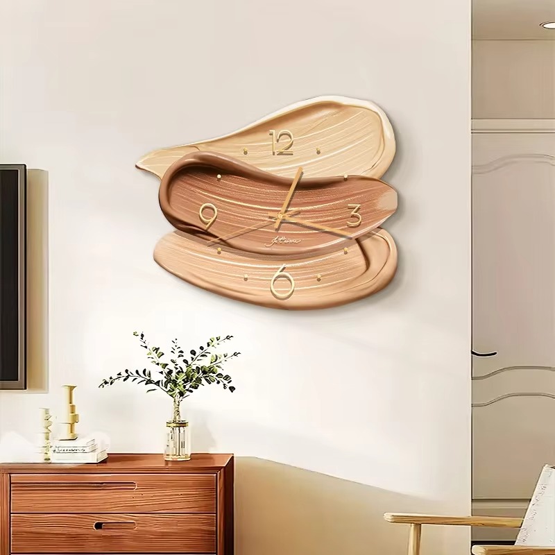 Interior Design Vintage Modern - ヴィンテージインテリア壁掛け時計 韓国風デジタル美的デザイン ミニマリスト シンプル 寝室用時計 静音壁時計
