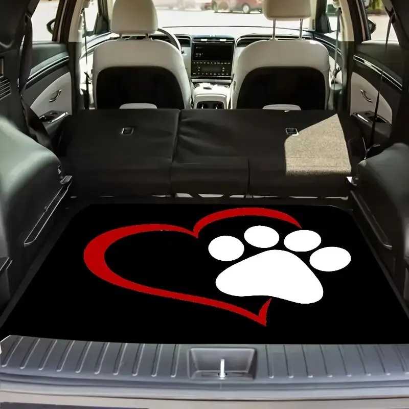 Interior Design Concept - 1pc ユニバーサルカートランクマット 29x39 インチ クローハートデザイン 全天候型保護