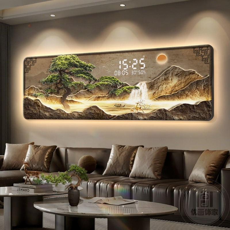 Interior Design Luxury Living Room - ビッグサイズの高級時計壁掛けデジタルインテリアモダンな美的創造的な壁時計サイレントデザインリロイデパレ家の装飾