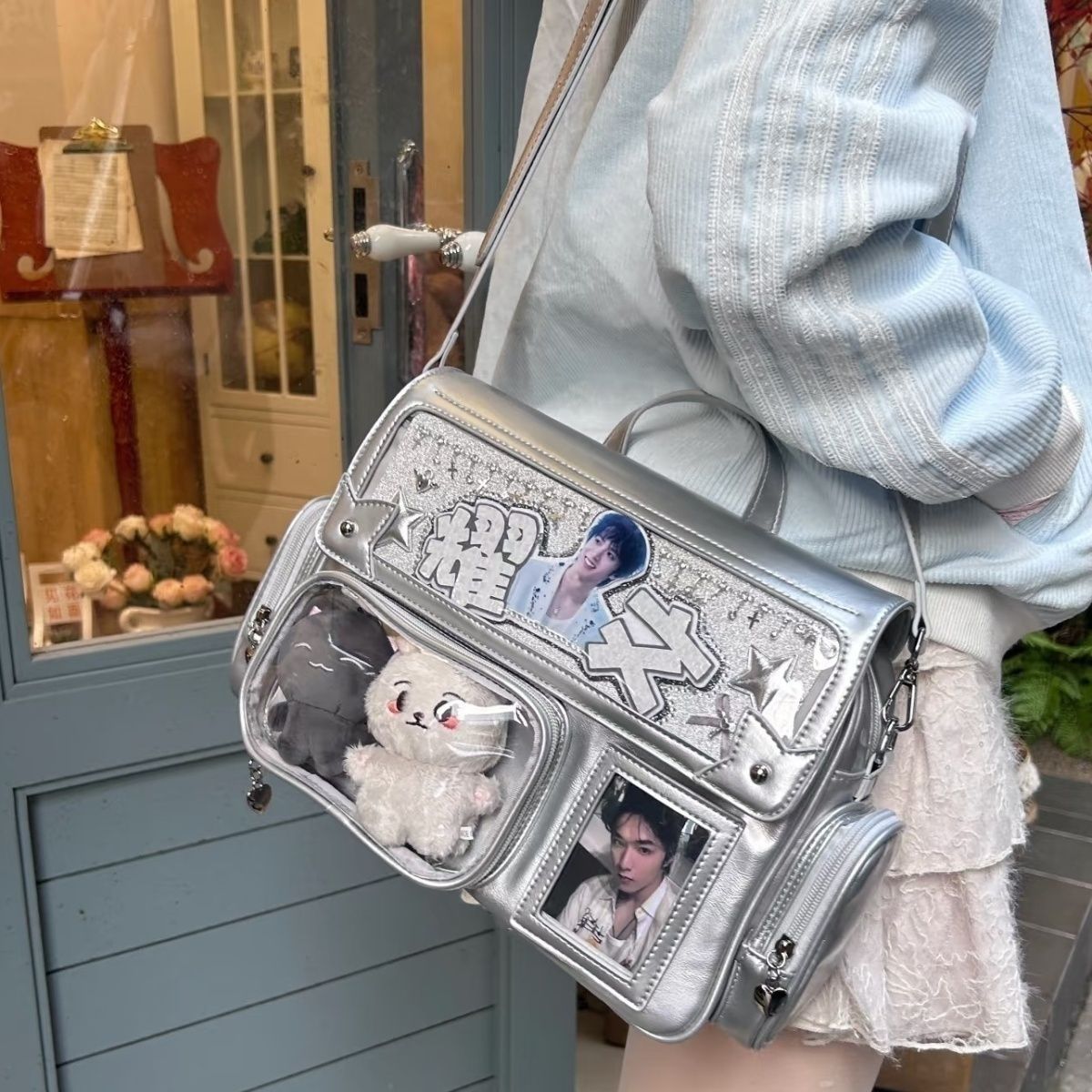 Interior Design Whimsical - 女性人形ショーイタバッグファッション学生リッチメ原宿ショルダーバッグ新デザイン DIY アニメバッジクロスボディサッチェル女性