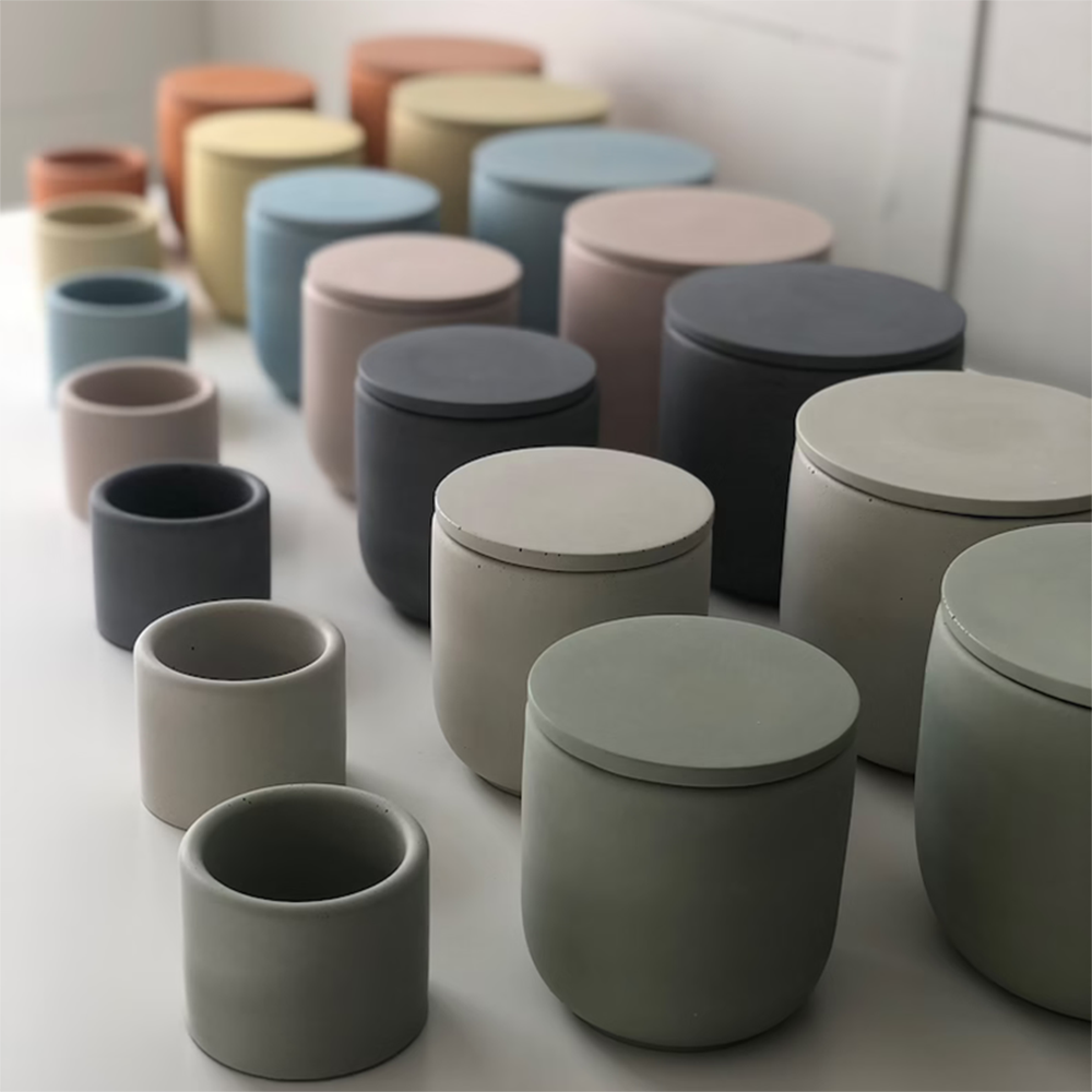 Terrazzo Pot Cement - シリコンケーキ型のセメントボックス,テラゾフラワーポット,キャンドルカップ,カビ,保管ボックス,日曜大工のワックスジャー,自家製