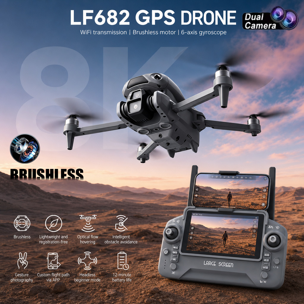 Interior Design Game - 新型LF682ドローン 8KデュアルカメラFPVプロフェッショナルHDプロフェッショナル空中GPSオプティカルフロー障害物回避ブラシレス折りたたみ式RCクアッドコプター