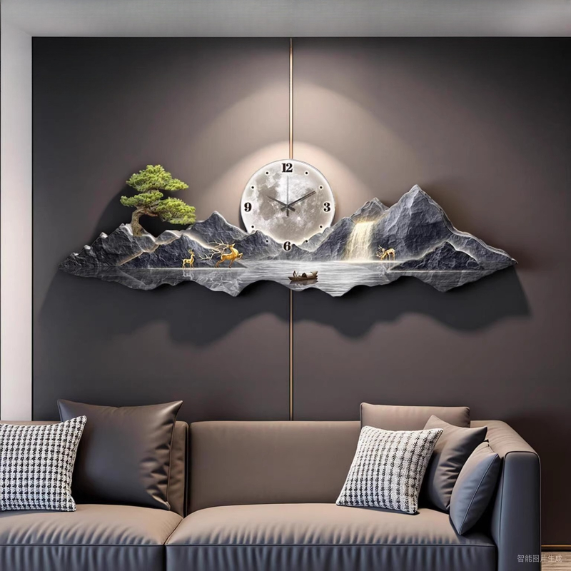 高級感のあるライト付き壁掛け時計 リビングルーム/バスルーム - Interior Design Living Room And Kitchen のレビューと価格
