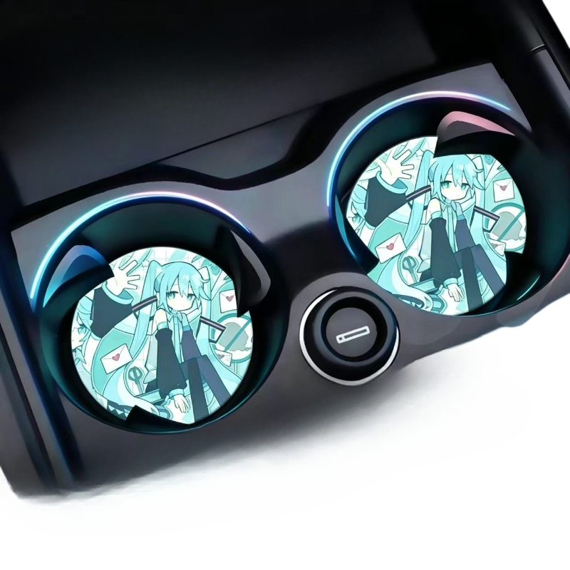 初音ミク 車載用ウォーターカップクッション 滑り止めデザイン - Interior Design Ai Free のレビューと価格