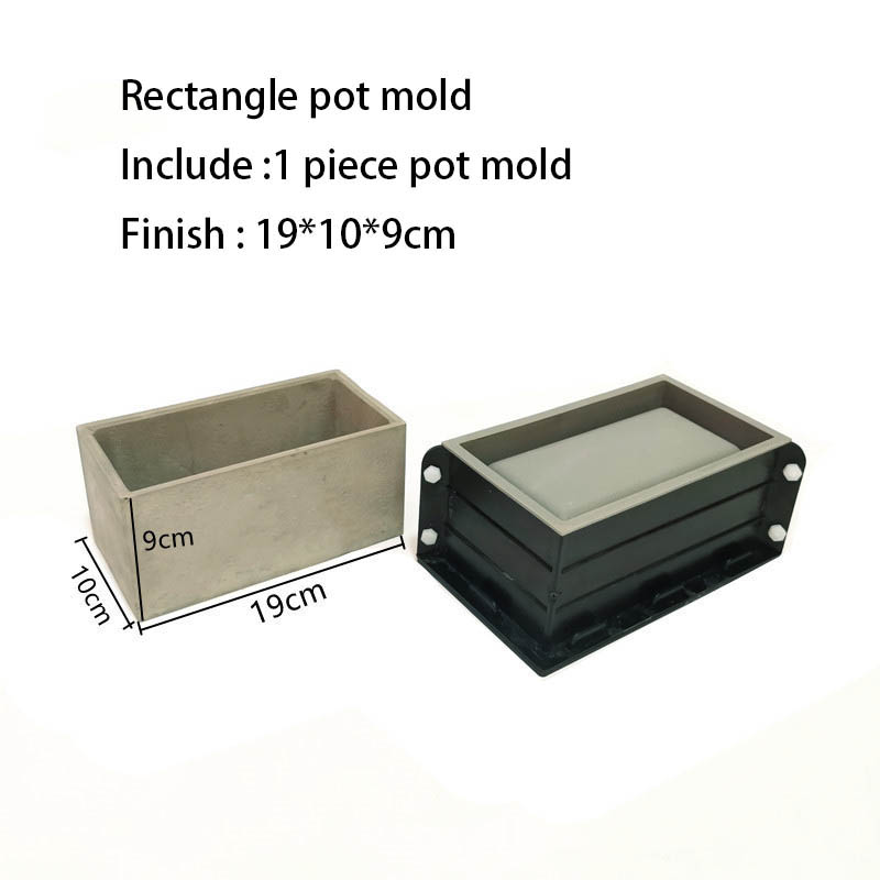 大型長方形植木鉢シリコンモールド、プラスチックフレーム付き多 - Terrazzo Pot Cement のレビューと価格