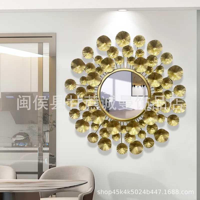 ヨーロッパスタイルのゴールドメタル製ウォールデコレーションミ - Interior Design Luxury Living Room のレビューと価格