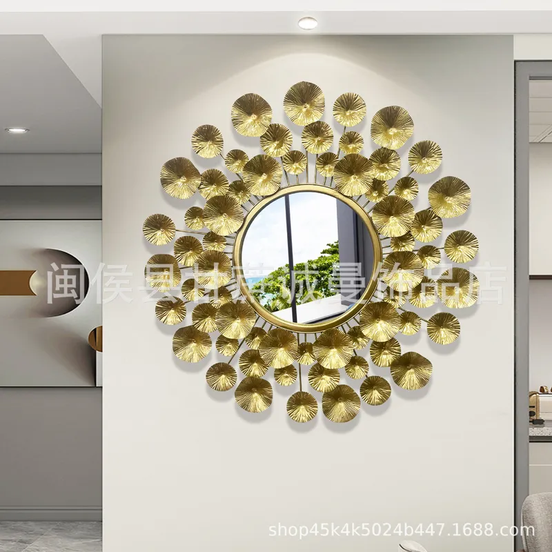 ヨーロッパスタイルのゴールドメタル製ウォールデコレーションミ - Interior Design Luxury Living Room のレビューと価格