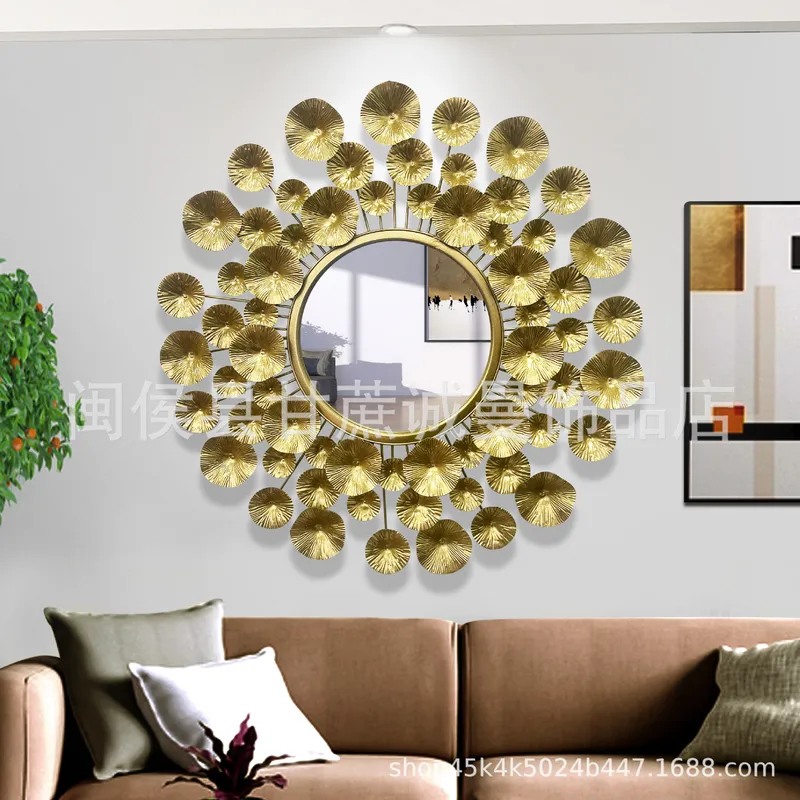 ヨーロッパスタイルのゴールドメタル製ウォールデコレーションミ - Interior Design Luxury Living Room のレビューと価格