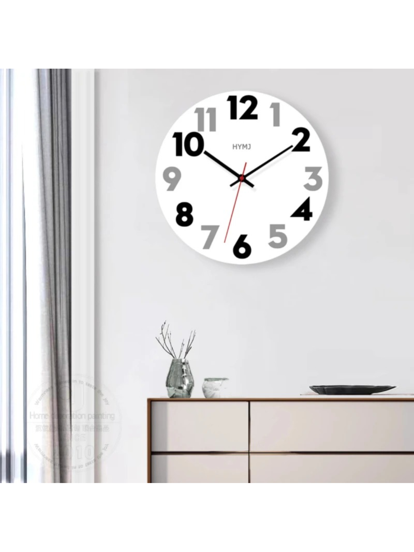 モダンなリビングルームのインテリア韓国ヴィンテージ壁時計ファ - Interior Design Vintage Modern のレビューと価格