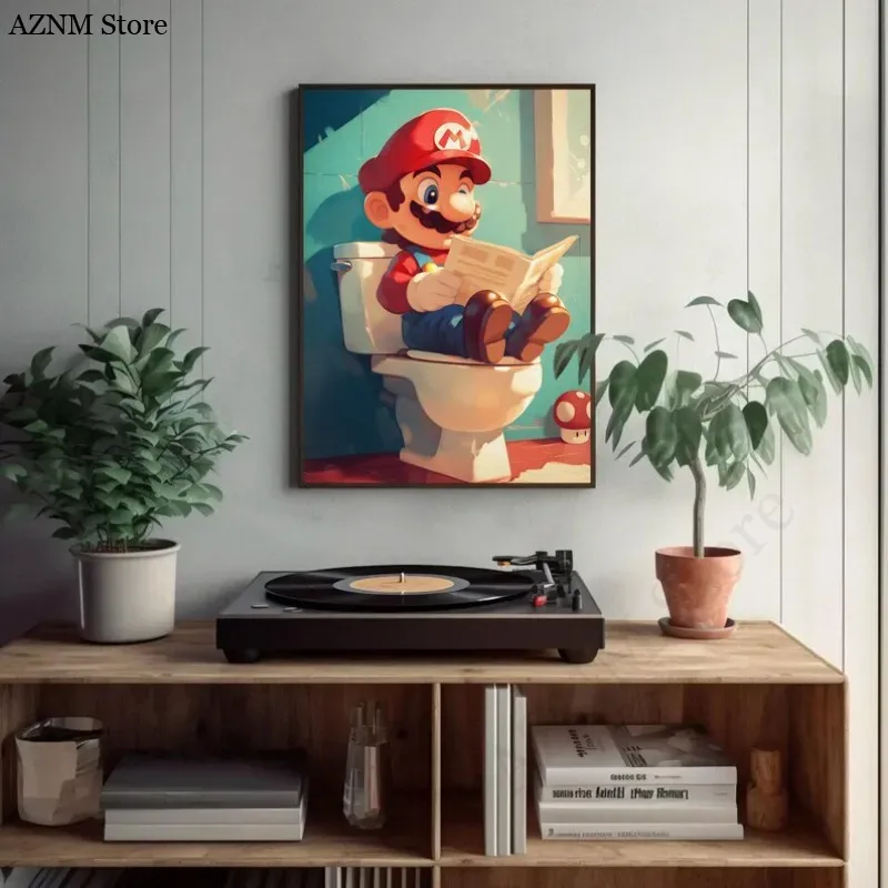 面白いバスルーム漫画ビデオゲームポスターかわいいアニメーショ - Interior Design Game のレビューと価格