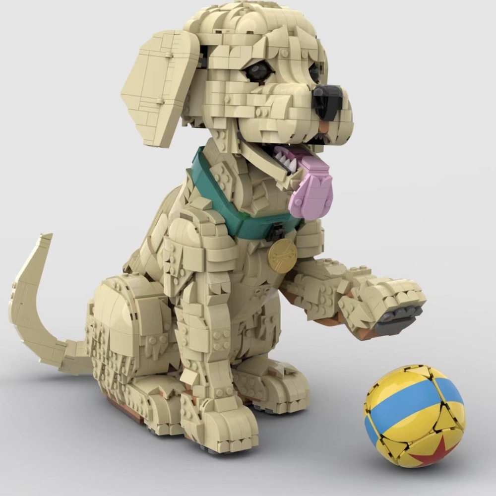 若いゴールデンレトリバー犬の組み立てブロックセット、DIY組 - Interior Design Lego のレビューと価格