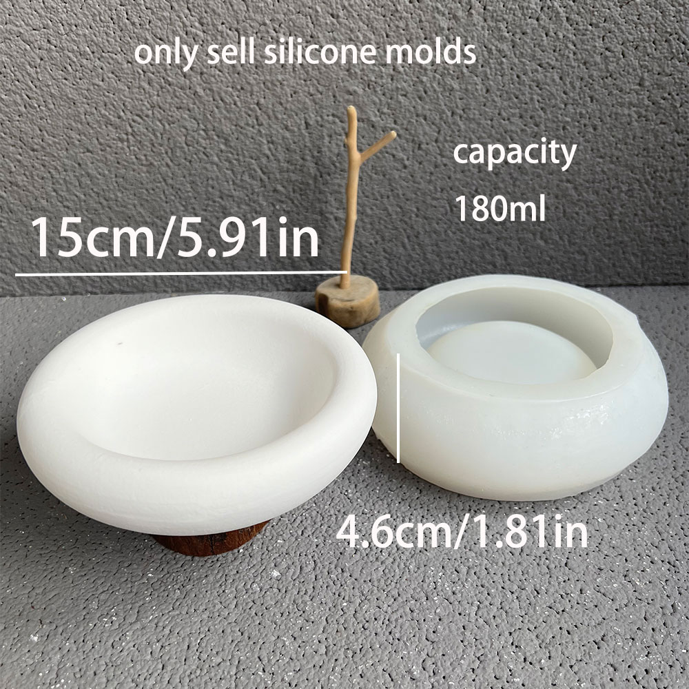 丸いセメントボウルシリコンモールド侘び寂びジェスモナイトモー - Terrazzo Pot Cement のレビューと価格