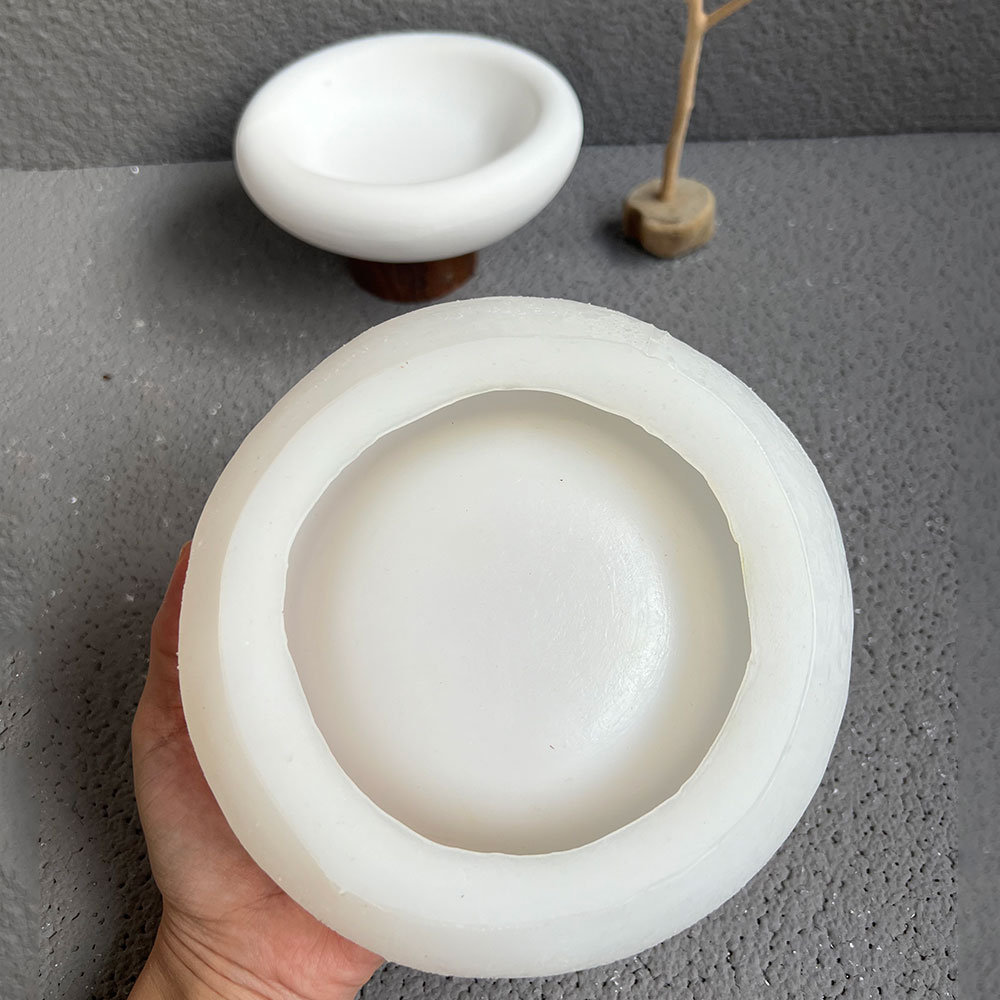 丸いセメントボウルシリコンモールド侘び寂びジェスモナイトモー - Terrazzo Pot Cement のレビューと価格