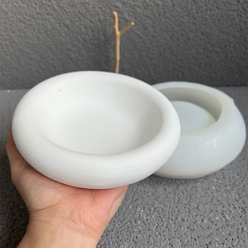 丸いセメントボウルシリコンモールド侘び寂びジェスモナイトモー - Terrazzo Pot Cement のレビューと価格