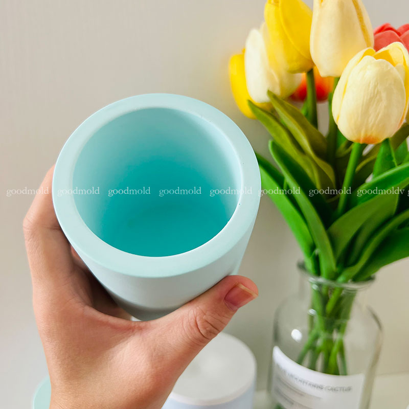 10cmコンクリートジャー用シリコンモールド、丸型セメント収 - Terrazzo Pot Cement のレビューと価格