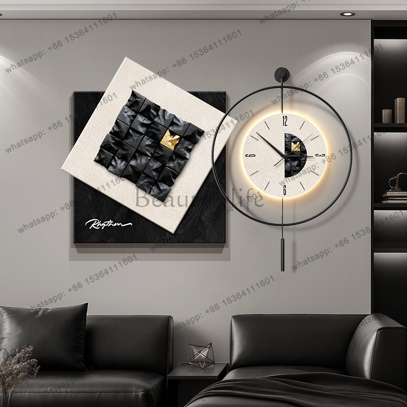 ベストセラー リビングルーム用高級壁掛け時計 インテリア モ - Interior Design Luxury Living Room のレビューと価格