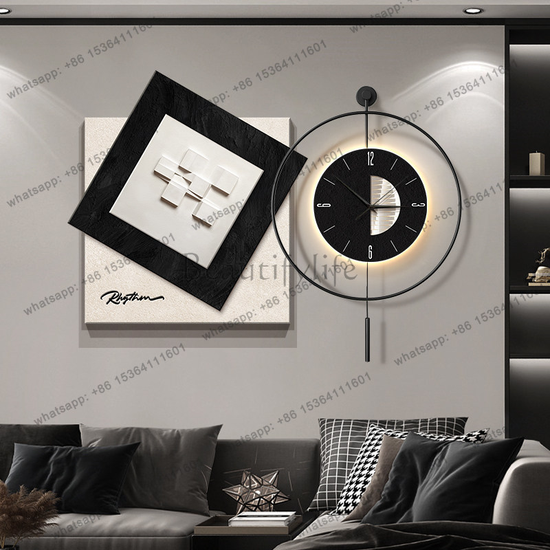 ベストセラー リビングルーム用高級壁掛け時計 インテリア モ - Interior Design Luxury Living Room のレビューと価格