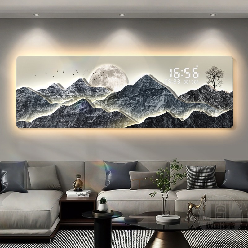 ビッグサイズの高級時計壁掛けデジタルインテリアモダンな美的創 - Interior Design Luxury Living Room のレビューと価格