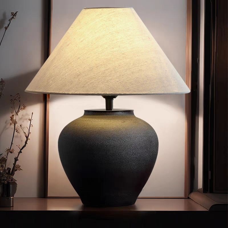 侘び寂びスタイルの陶器製フロアランプ デザイナースタイル 茶 - Interior Design Zen のレビューと価格