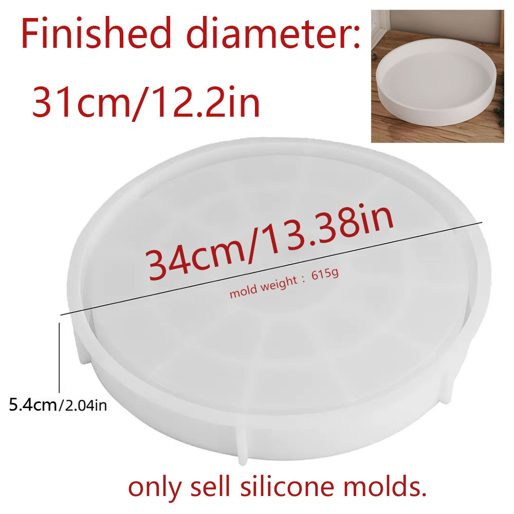 31cm丸型セメント植木鉢シリコンモールド 室内DIYコンク - Terrazzo Pot Cement のレビューと価格