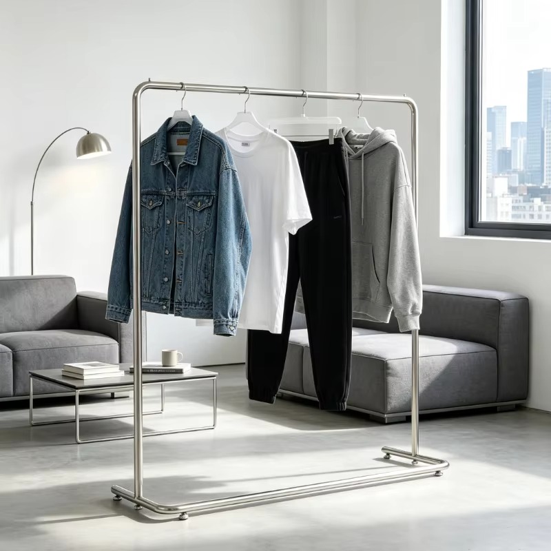 頑丈なステンレス製衣料ラック、豪華なデザイン、耐久性のあるデ - Interior Design Luxury Living Room のレビューと価格