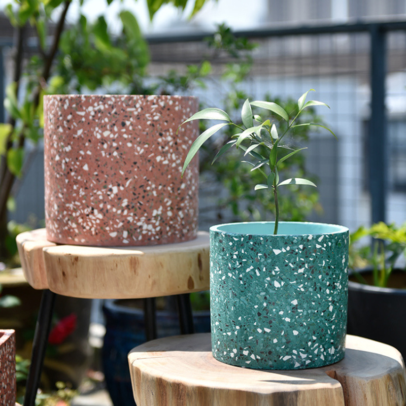 大きなシリコーン植木鉢型、庭の装飾品、テラゾプランター、セメ - Terrazzo Pot Cement のレビューと価格