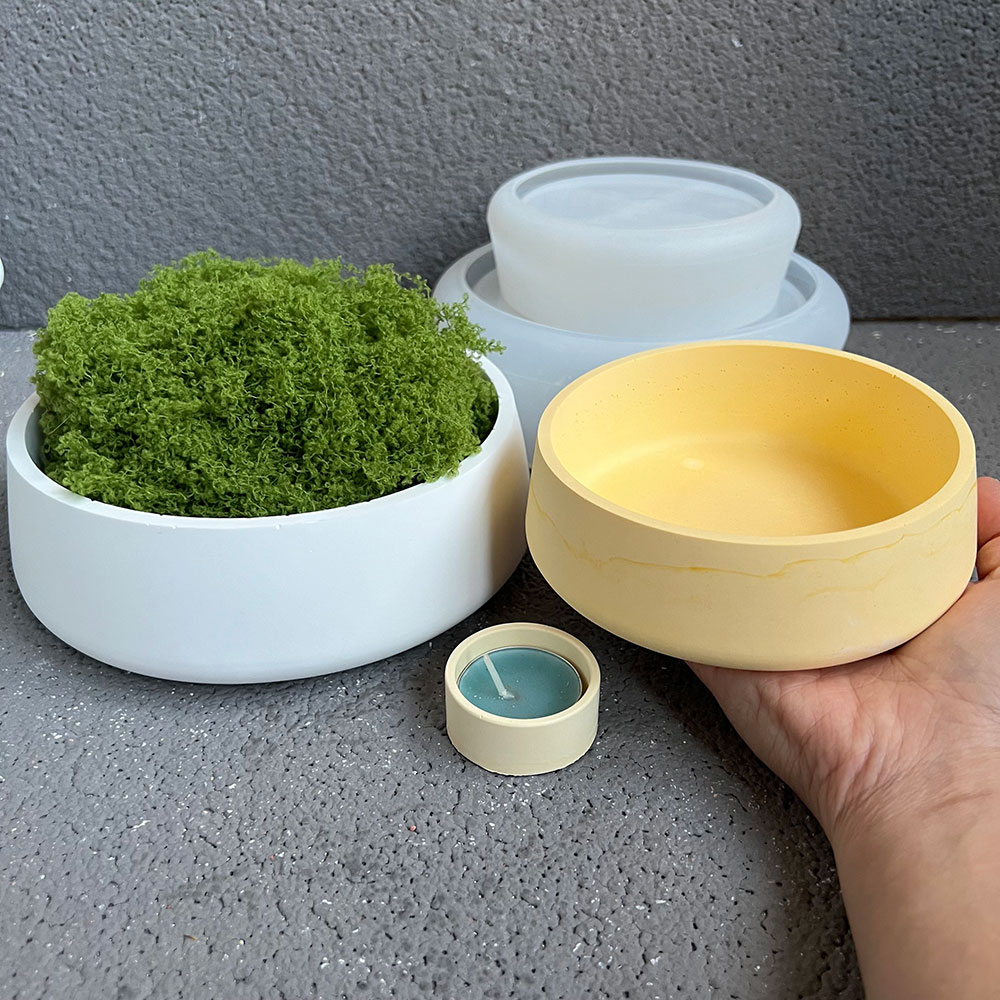 コンクリートシリコンボウルモールド,日曜大工の植木鉢,鉢植え - Terrazzo Pot Cement のレビューと価格