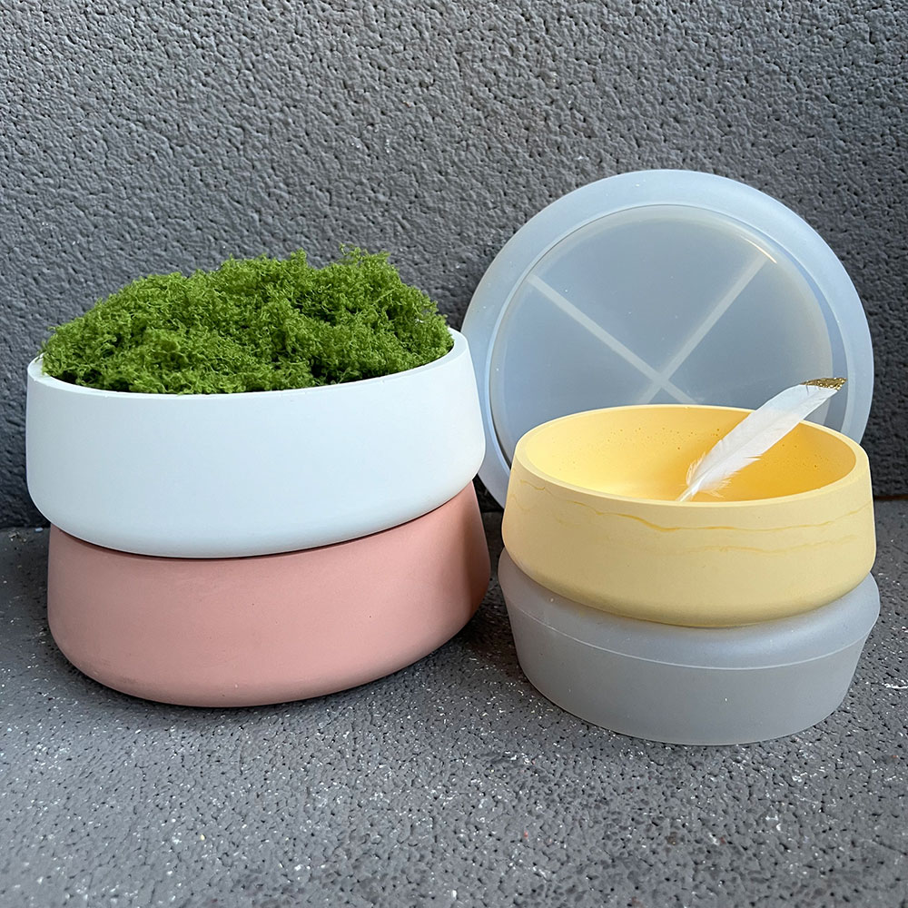 コンクリートシリコンボウルモールド,日曜大工の植木鉢,鉢植え - Terrazzo Pot Cement のレビューと価格