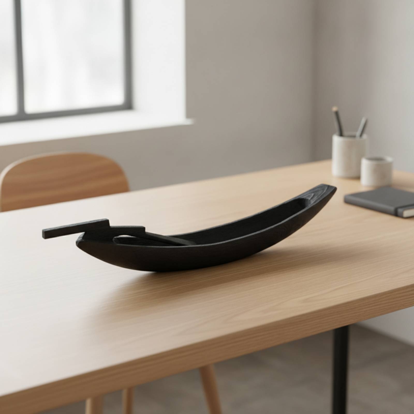 木製ボートオーナメント 手作りのボート彫刻 オール付き 木製 - Interior Design Zen のレビューと価格
