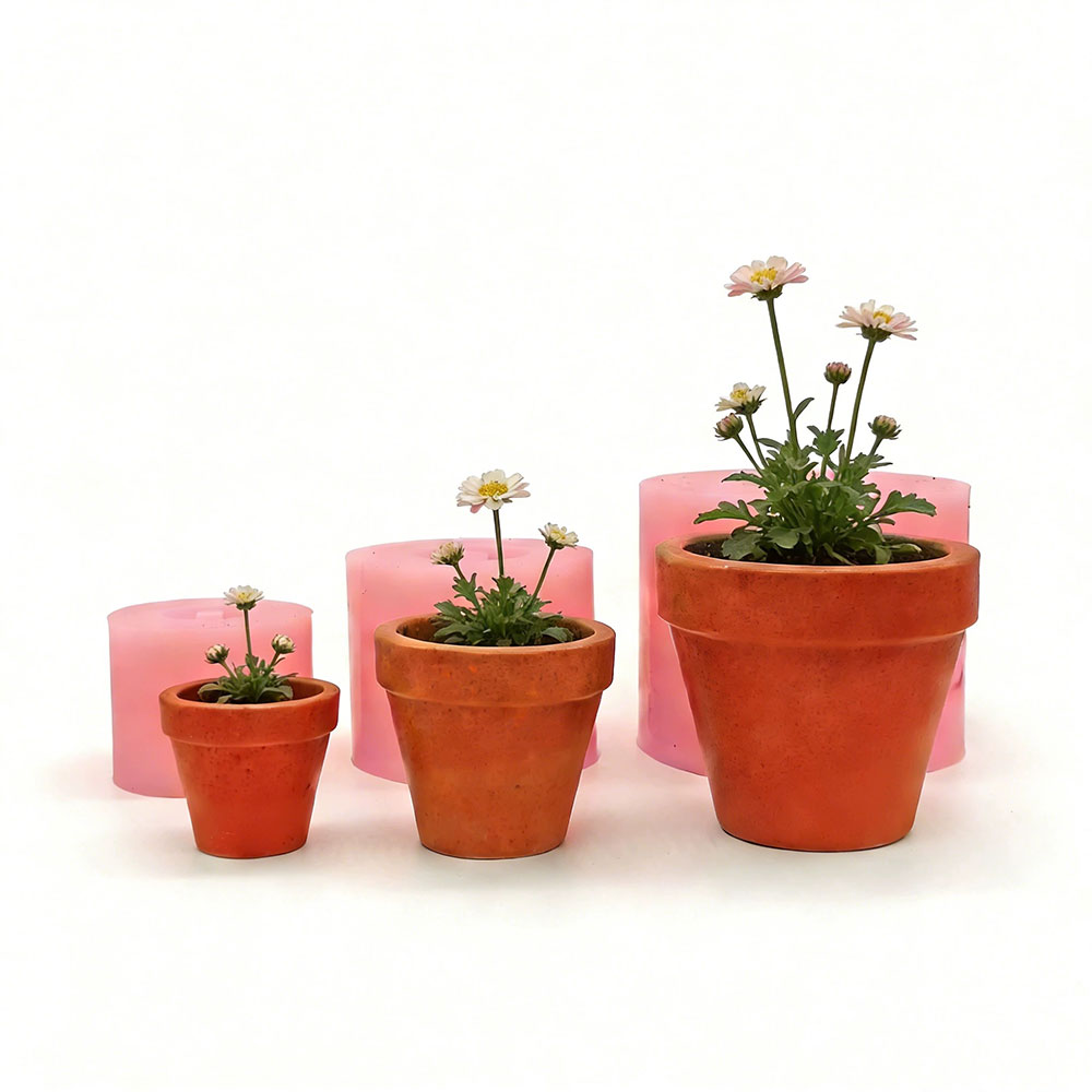 ミニ多肉植物プランターシリコンモールドセット、セメント石膏コ - Terrazzo Pot Cement のレビューと価格
