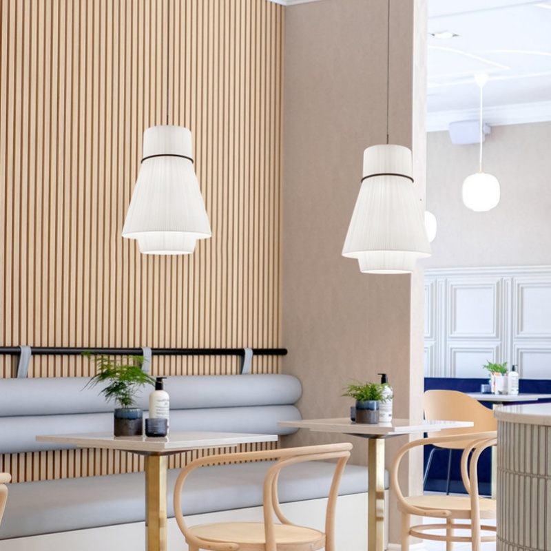 モダンデザイナーミニマリストファブリック LED ペンダント - Interior Design Hall のレビューと価格