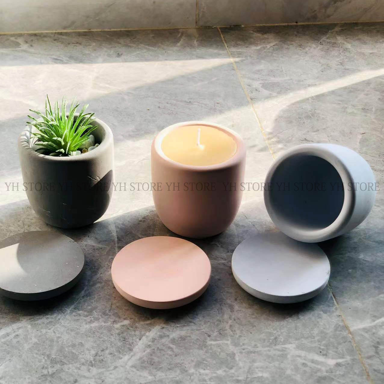 シリコンケーキ型のセメントボックス,テラゾフラワーポット,キ - Terrazzo Pot Cement のレビューと価格