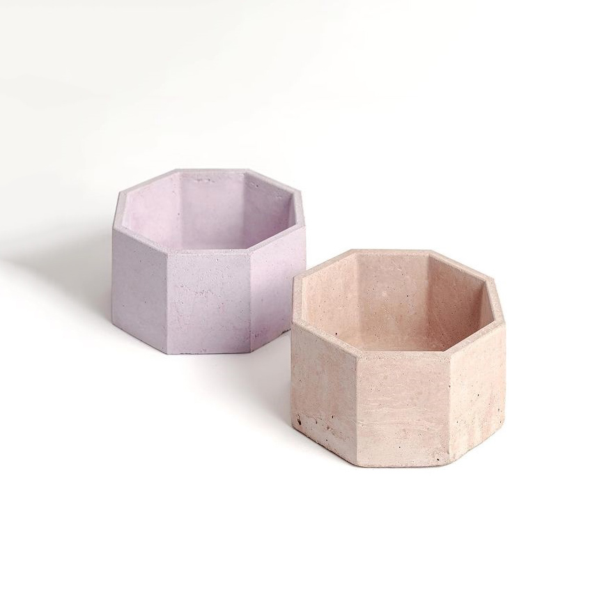 セメントフラワーポットシリコン金型、八角形プランター、庭の装 - Terrazzo Pot Cement のレビューと価格