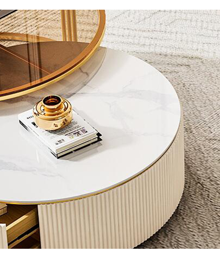 モダンラグジュアリー大理石木製コーヒーテーブルセット、インテ - Interior Design Luxury Living Room のレビューと価格