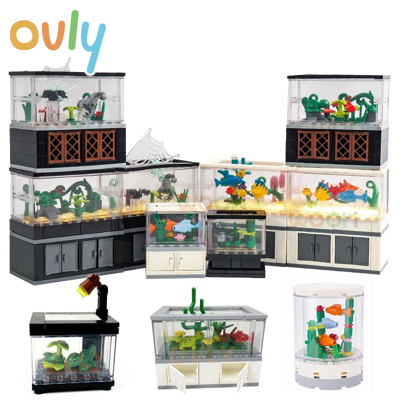 水槽のビルディングブロック,moc照明玩具,都市シーン,リビ - Interior Design Lego のレビューと価格