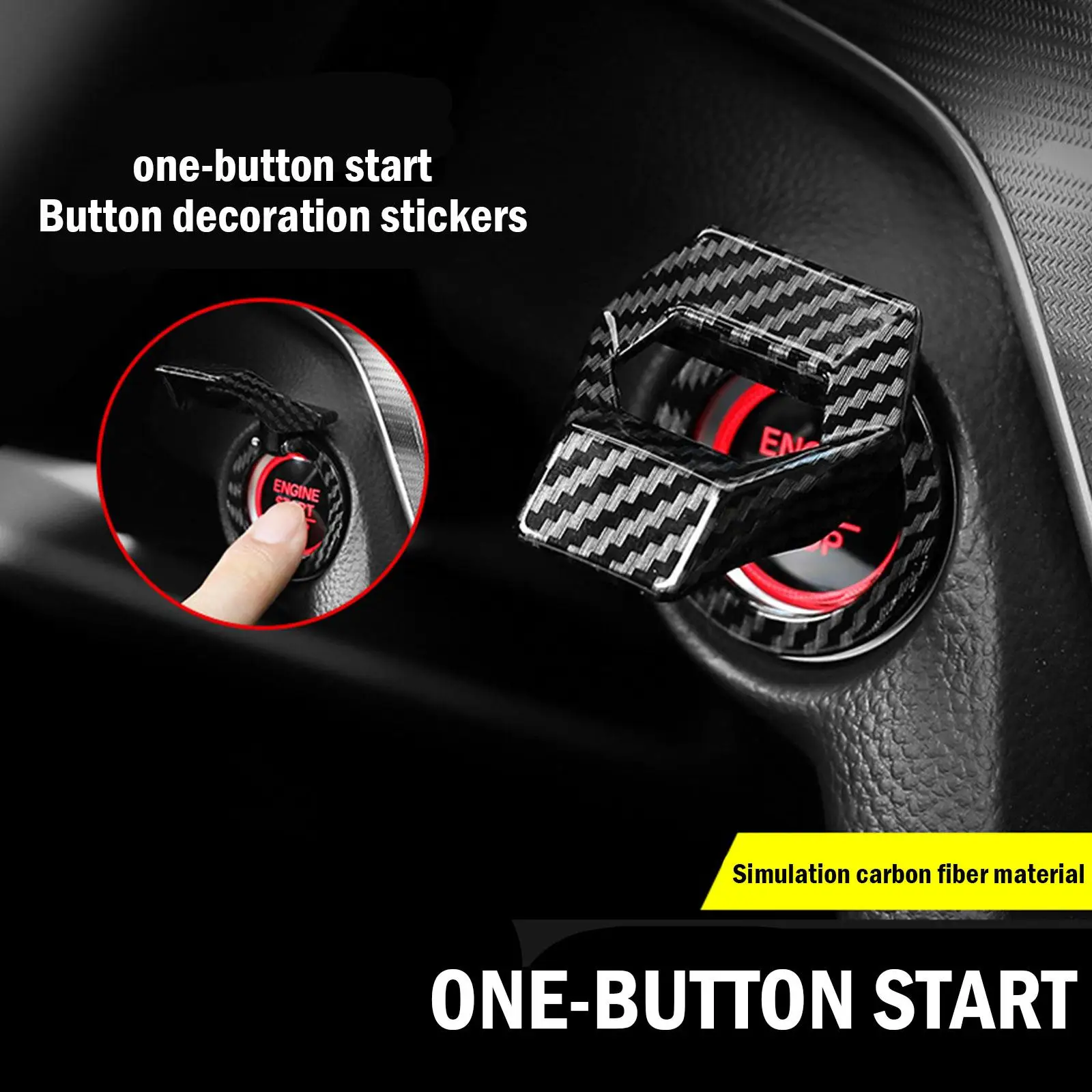 車のエンジンスタートストップスイッチボタン保護カバー、傷防止 - Interior Design Concept のレビューと価格