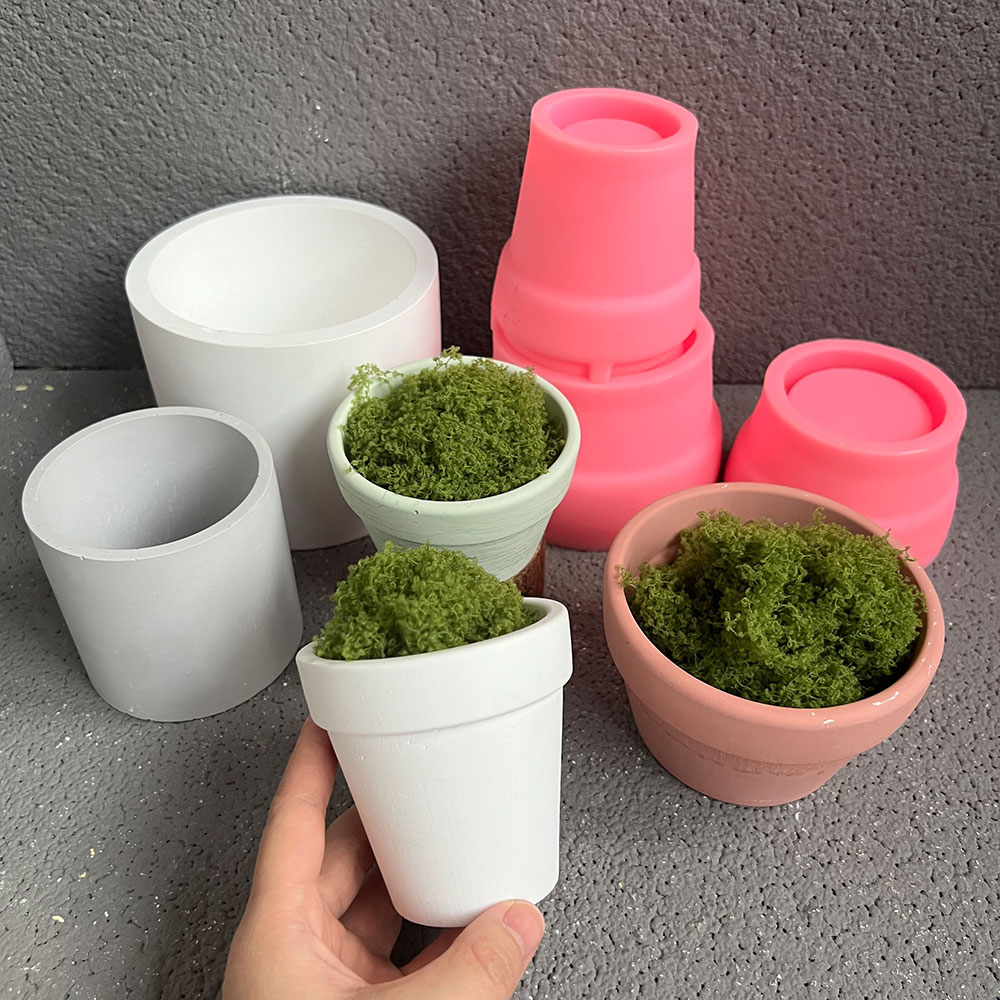 コンクリート植木鉢用シリコンモールド,丸型セメントキャンドル - Terrazzo Pot Cement のレビューと価格