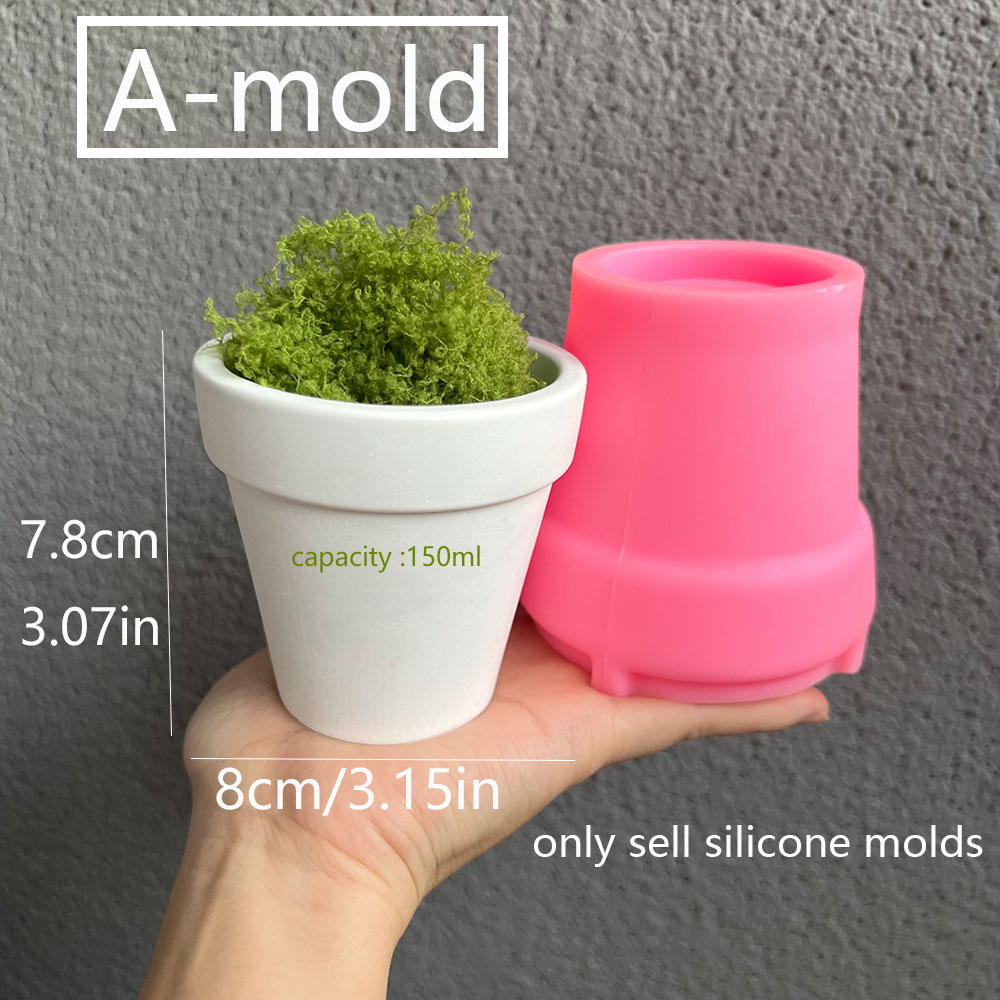 コンクリート植木鉢用シリコンモールド,丸型セメントキャンドル - Terrazzo Pot Cement のレビューと価格