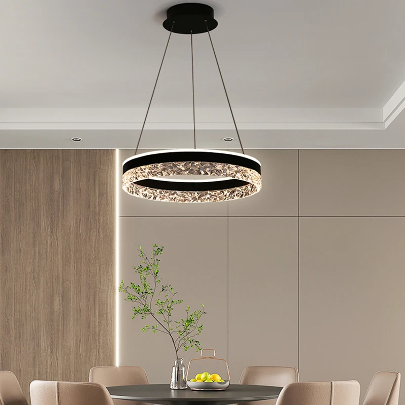 モダンな高級クリスタル LED ペンダントライトリビングルー - Interior Design Living Room And Kitchen のレビューと価格