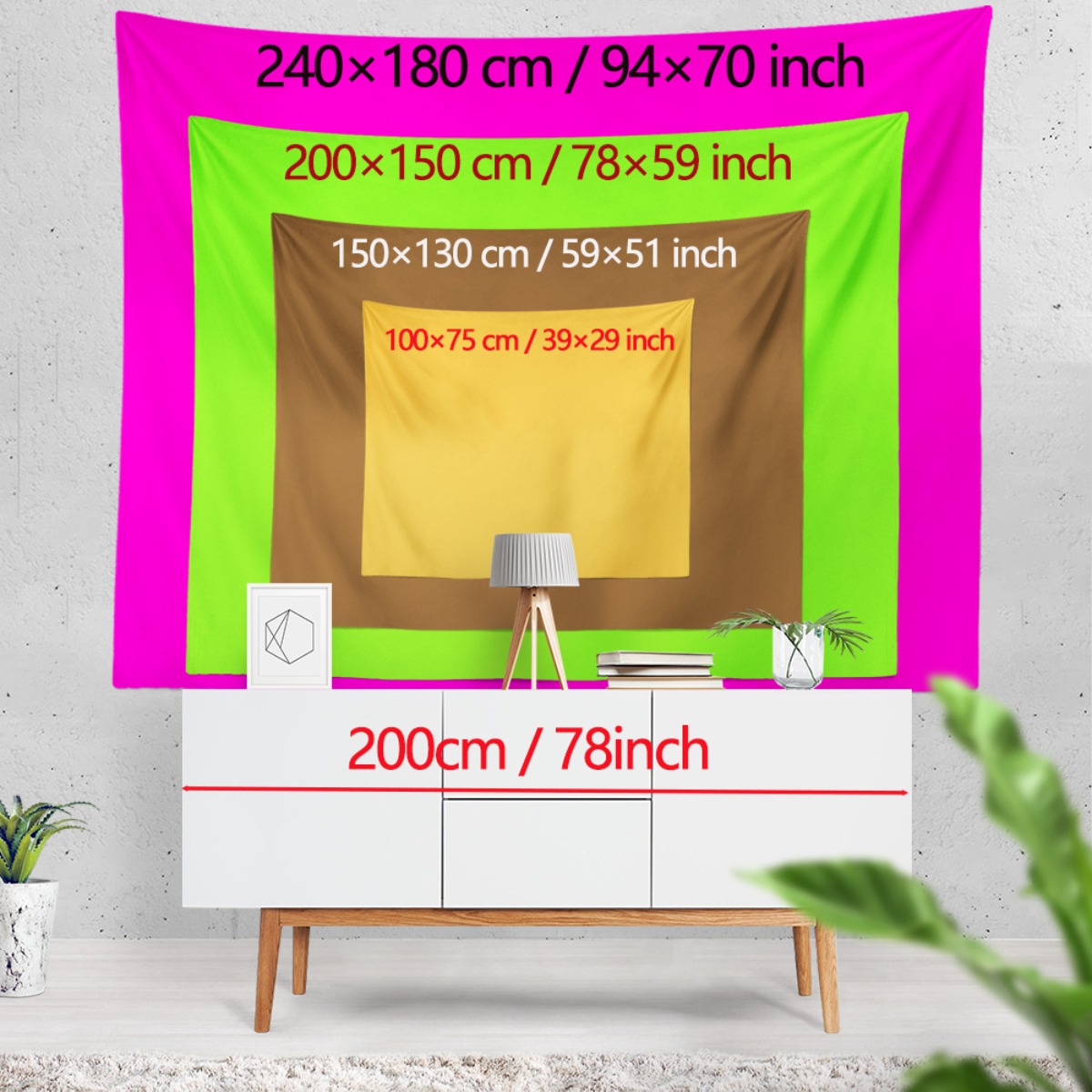 額縁なしの日本の波の夕日タペストリー 北斎風アート ウォール - Interior Design Zen のレビューと価格