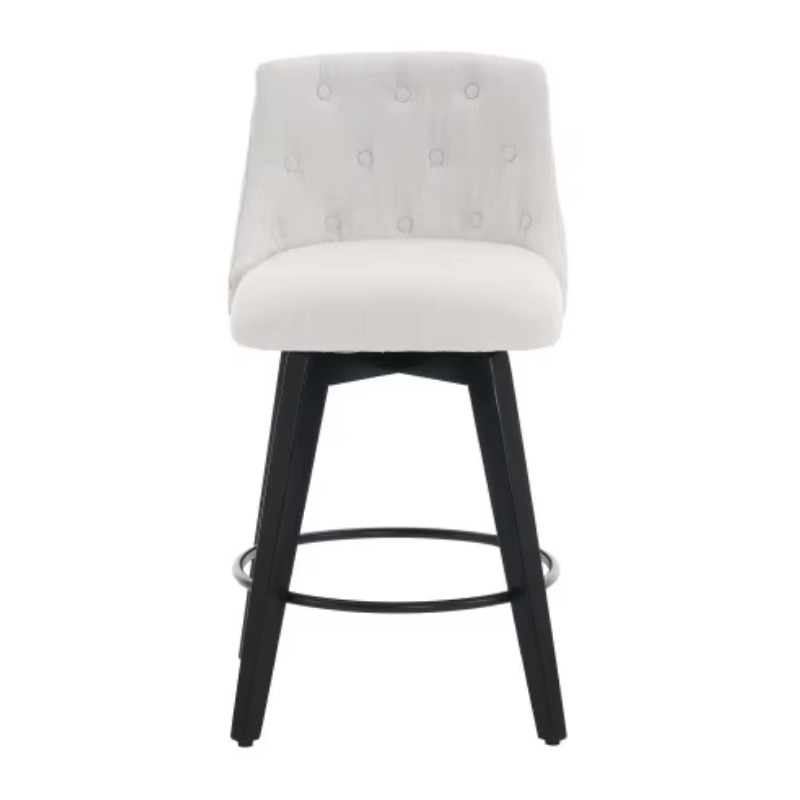 モダンスタイルの布張りバースツール、黒脚、現代的なインテリア - Interior Design Living Room And Kitchen のレビューと価格